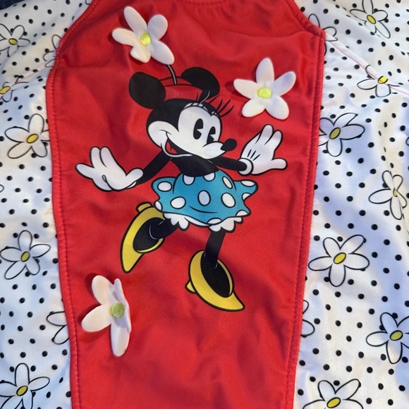 Minnie Mouse 2 piece swimsuit set with short sleeved top and bow skirt size 4 - Picture 8 of 8